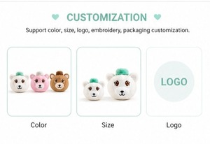 Jolie balle anti-stress en peluche douce, jouet moelleux Kawaii, balle à presser anti-anxiété, jouet sensoriel pour enfants et adultes, format de poche - Product Image 4