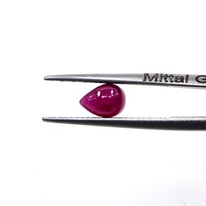 Rubíes naturales de Bangkok calibrados en forma de pera de 5x7 mm, rubíes naturales sueltos en forma de cabujón para la fabricación de joyas, listos para usar. - Product Image 2