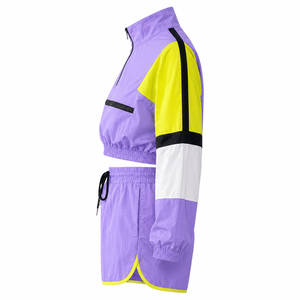 Premium <b>Women</b> Nylon Sports Tracksuit Breathable OEM Workout <b>Jacket</b> and Pants Factory Wholesale Custom Nylon Tracksuit for <b>Women</b> - Product Image 5