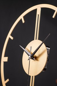 Classic Gold Metal Tabletop <b>Clock</b> Decorative <b>Clock</b> Perfect For Bedroom Side <b>Table</b> Decor And Shelf Decoration Piece From India - Product Image 4