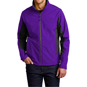 <b>Men's</b> Lime Green Fleece <b>Jacket</b> With Black Panels Stand Collar Zipper Windproof Casual Autumn Wear - Product Image 6