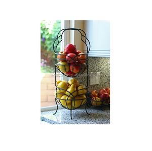 Cesta de fruta de hierro de alambre simple, diseño duradero, resistente, ligero, perfecto para una decoración elegante de uso familiar diario - Product Image 1
