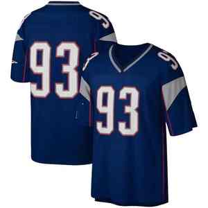 Men's Custom Name Number Breathable Short Sleeve American Football Jersey Sublimation Printed 100% Polyester Training Shirt - Product Image 2