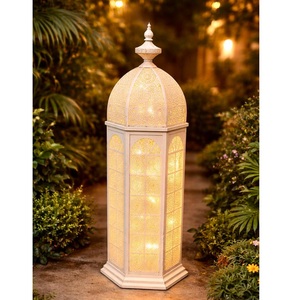 Farol de Metal Blanco de la Mejor Calidad, Decoración de Interiores para el Hogar, Farol de Hierro para Velas de Mesa, Diseño Moderno Navideño, Hecho a Mano y Personalizado - Product Image 1