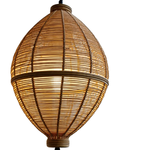 Lampes suspendues vintage pour la maison, le magasin, le café, le restaurant, design personnalisé disponible, luminaire suspendu en rotin pour intérieur - Product Image 2