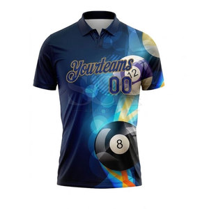 Camiseta de Billar de Manga Corta con Logotipo Personalizado, Tallas Grandes, Transpirable, de Secado Rápido, Ropa de Equipo, Fabricante OEM ODM, Venta al Por Mayor - Product Image 6