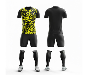 Uniforme de Fútbol Sublimado al por Mayor, Uniforme de Equipo |   Tallas para Hombres, Mujeres y Jóvenes |   Ropa Deportiva Ligera de Secado Rápido para Entrenamiento - Product Image 6