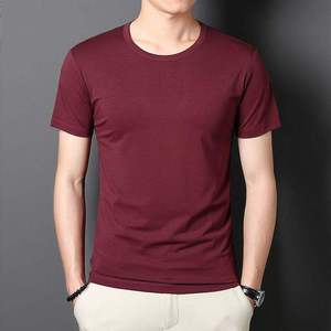 Cotton T Shirts Basic Solid Color Short-Sleeve Gym Casual Men's T-shirts Wholesale - Product Image 1
