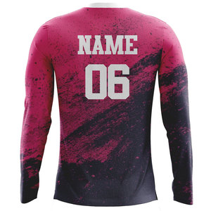 Camiseta de fútbol sublimada personalizada 100% poliéster transpirable, ligera, de secado rápido, cuello redondo, manga corta, unisex. - Product Image 4