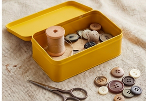 Yellow <b>Storage</b> <b>Box</b> Premium Decorative Organizer For Bedroom Kitchen Office Essentials Jewelry Makeup Crafts And Daily Use - Product Image 4
