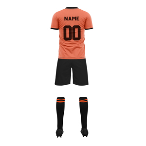 ชุดเสื้อฟุตบอล OEM ระบายอากาศได้ดี ขายส่ง วัสดุโพลีเอสเตอร์ 100% ชุดยูนิฟอร์มฟุตบอล - Product Image 2
