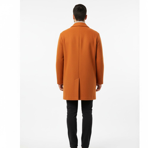 Abrigo Largo de Lona para Hombre, Mezcla de Lana, Abrigo de Invierno, Diseño de Logotipo Personalizado de Fábrica OEM, Abrigo de Secado Rápido - Product Image 3