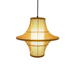 Lámpara Colgante de Bambú Tropical Moderna, Rústica, Hecha a Mano, Ecológica, para Techo, Cocina, Isla, Cafetería - Product Image 2