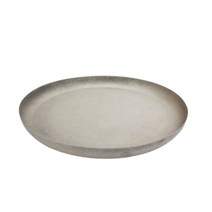 Plateau rond en marbre de couleur blanche, plat et plateau de Style moderne pour servir et décorer la cuisine et la table en vrac - Product Image 3