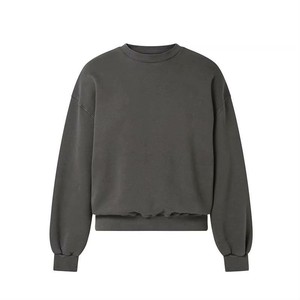 Sweat-shirt unisexe surdimensionné personnalisé à col rond, manches classiques, couleur unie, pull décontracté en molleton bouclette, vêtement d'automne, OEM ODM - Product Image 1