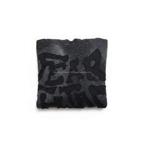 Sweat à capuche unisexe entièrement zippé style streetwear, délavé à l'acide, brodé de strass, personnalisable OEM, vente en gros - Product Image 5