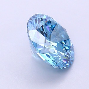 Diamant CVD créé en laboratoire, taille ronde, couleur bleu vif fantaisie, clarté VS2, polissage excellent, qualité supérieure, pierre non montée pour bague. - Product Image 4