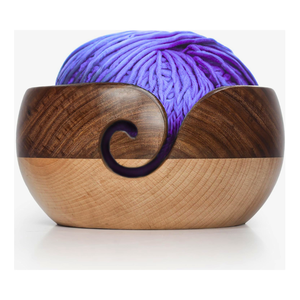 ถ้วยใส่ไหมพรม Wood yarn bowl ช่วยให้ไหมพรมหมุนได้อย่างอิสระ ป้องกันการเกิดข้อติด ช่วยให้ผู้ถักไหมพรมสามารถรักษาความตึงของไหมพรมให้สม่ำเสมอและนุ่มนวล - Product Image 1