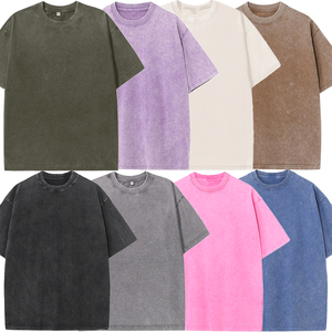 Camiseta de Verano de Algodón de 230 g/m² con Lavado Ácido Personalizado, Hombros Caídos, Oversize, Manga Corta, Transpirable - Product Image 1