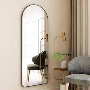 Miroir sur pied pleine longueur en verre trempé de haute qualité avec cadre renforcé - Product Image 4