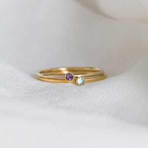 Natural Birthstone Classic Stackable 14K Solid <b>Gold</b> <b>Dainty</b> Engagement <b>Ring</b> Wedding Gift September Birthstone Jewelry - Product Image 6