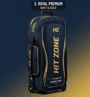 Sac de sport professionnel Hit Zone pour le cricket, grande capacité, avec système de chariot, matériau robuste, idéal pour les voyages
