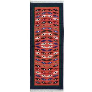 Handwoven 2x6 Cotton Dhurrie Runner Kilim Carpet <b>Mat</b> Ideal for Hallways Kitchens and Entryways - Product Image 3