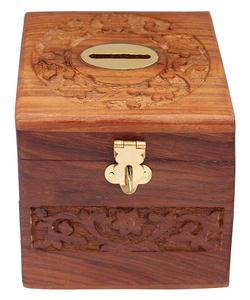 Handmade Wooden Piggy Bank - <b>Money</b> Bank - Coin <b>Box</b> - <b>Money</b> <b>Box</b> - Gift Items for Kids - Product Image 2