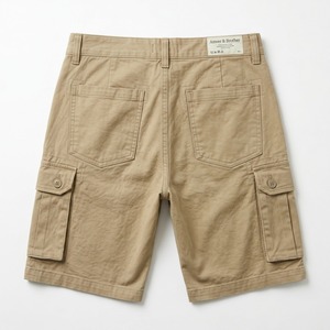 Wholesale Flat 2026 Front Branded Shorts for Men Multi Pockets Classic Fit Custom Cotton Cargo Shorts Men's Chino Shorts OEM - Product Image 2