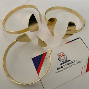 Elegant Brass Adjustable Size free Cufflink <b>Bangle</b> <b>Bracelets</b> Craftsmanship Luxury Gifting For Special Anniversary Celebration - Product Image 1