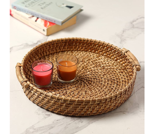 Bandeja Redonda de Diseño Boho para Decoración de Cocina de Campamento y Picnic, Tamaño Personalizado, Diseño Increíble, Calidad Premium a su Presupuesto - Product Image 1