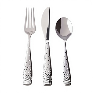 Ensemble de couverts en acier inoxydable de style américain, finition mate, fabriqué en Inde, pour mariage, durable, en métal, best-seller BS - Product Image 3