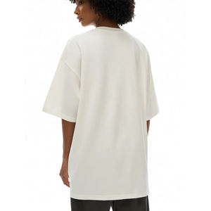 Camiseta Casual Holgada de Manga Corta para Mujer con Logotipo Frontal, 100% Tela de Lona Orgánica, Peso 260g - Product Image 4