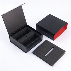 Boîte à bijoux en carton ondulé de luxe, personnalisée avec logo magnétique, gaufrée et imprimée offset, pour colliers – Vente en gros - Product Image 4