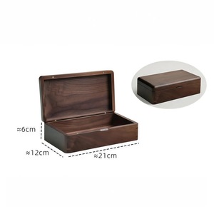 Boîte en bois rectangulaire écologique pour le rangement de bijoux et cadeaux - Intérieur doux pour articles délicats - Noël, Nouvel An chinois, décoration de table - Product Image 2
