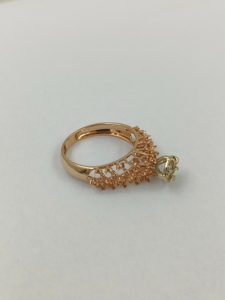 Nouveau design de luxe en or massif bijoux fins bagues montages ou ghat de montage pour femmes bague en or avec diamant véritable - Product Image 4