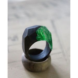 Anneaux de serviette en bois et résine artisanale pour l'expression créative - Product Image 3