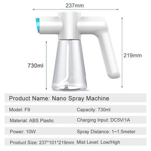 Machine à pulvérisation nano de haute qualité, atomiseur après-rasage rechargeable, pulvérisateur à brume fine pour usage professionnel en salon de coiffure et de toilettage - Product Image 3