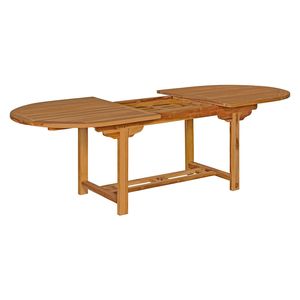 Luxury Modern Solid Teak <b>Wood</b> <b>Extendable</b> Oval <b>Dining</b> <b>Table</b> Waterproof Durable Eco-Friendly Apartment Use - Product Image 3