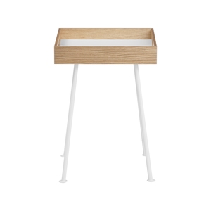 Minimalist Square Coffee <b>Table</b> in Natural Oak Finish with Integrated Handle Grips for Home Decor and <b>Small</b> Apartment - Product Image 3