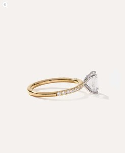 <b>Emerald</b> Cut Moissanite Luxury Engagement <b>Ring</b> 925 Sterling <b>Silver</b> Yellow Gold Plated Certified Promise Wedding Anniversary Gift - Product Image 2