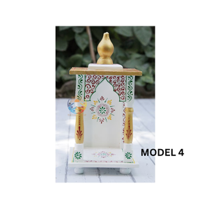 Pujari mural hindou Pooja Mandir de grande taille en bois fabriqué à la main pour la maison ou le temple - Product Image 1