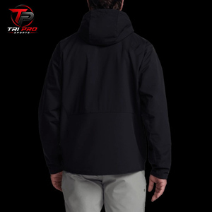 Sudadera con capucha unisex de invierno de camuflaje, de forro polar grueso, resistente a ácidos, para caza, con cremallera de cuarto, capucha ajustada y cremallera vertical en el pecho. - Product Image 2
