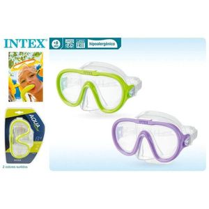 Maschera da Nuoto Intex Aqua Junior in Policarbonato per Bambini 8+ Anni, Antiappannamento, Doppia Lente, Maschera Subacquea per Bambini - Product Image 1
