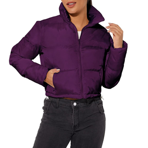 Blouson court matelassé coupe-vent zippé pour femme, chaud et épais, haute qualité, collection automne-hiver 2026, vêtements d'extérieur, vente en gros OEM - Product Image 4