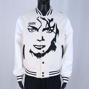 Chaqueta Varsity Deportiva 2026 con Bordado Chenille, Cuello Alto y Botones a Presión para Hombre - Product Image 5