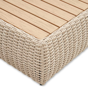 Contemporary Rattan Outdoor Sofa Set 4 Seater Weather Resistant Garden Furniture Beige Wicker Frame - Product Image 4
