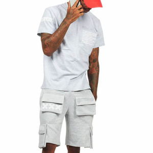 Ensemble t-shirt et short pour homme, pour le sport et l'entraînement, vêtements de sport légers, tenue en deux pièces pour la remise en forme - Product Image 6