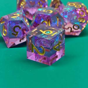 Lot de dés en résine directement de l'usine, dés polyédriques en résine haute qualité pour jeux de table professionnels DND RPG, fournitures de jeu en gros - Product Image 5