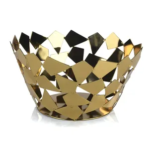 Luxury Handmade Decorative Bowl with Premium Silver Electroplated Mirror FinishModern Gold <b>Ceramic</b> Eco-Friendly Decorative Bowl - Product Image 6